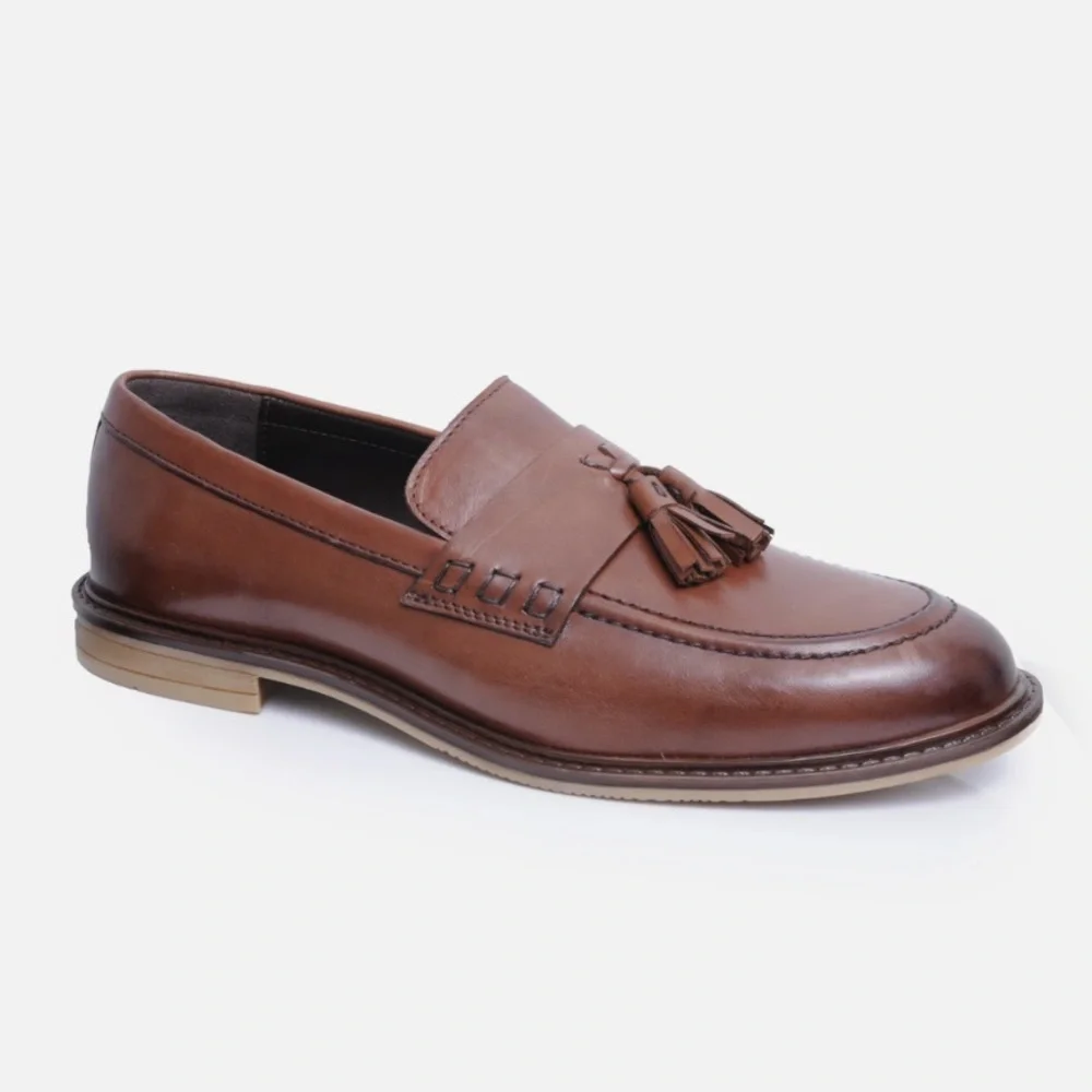 Silver‎ Street London Men’s Tassel Leather Loafer Shoes Size 10